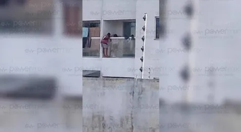 Criança é flagrada em sacada de prédio e gera alerta sobre risco iminente de queda em Nova Mutum
