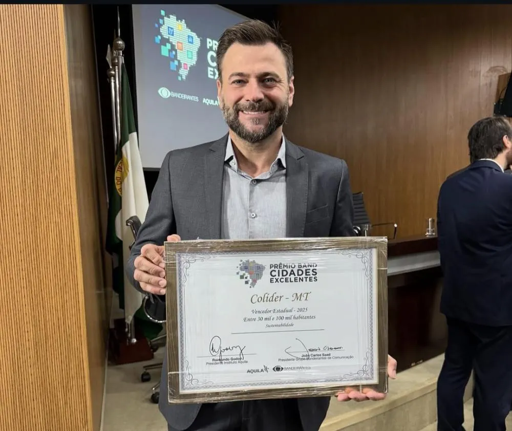 Colíder conquista 1º lugar no Prêmio Band Cidades Excelentes e se destaca em sustentabilidade