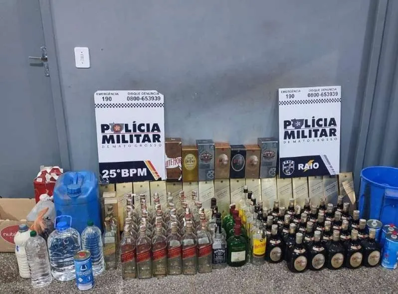 Fábrica clandestina em Várzea Grande batizava whisky com etanol e solvente