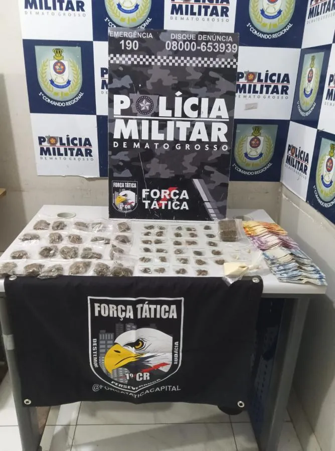 Homem é preso com 45 porções de super maconha em Cuiabá