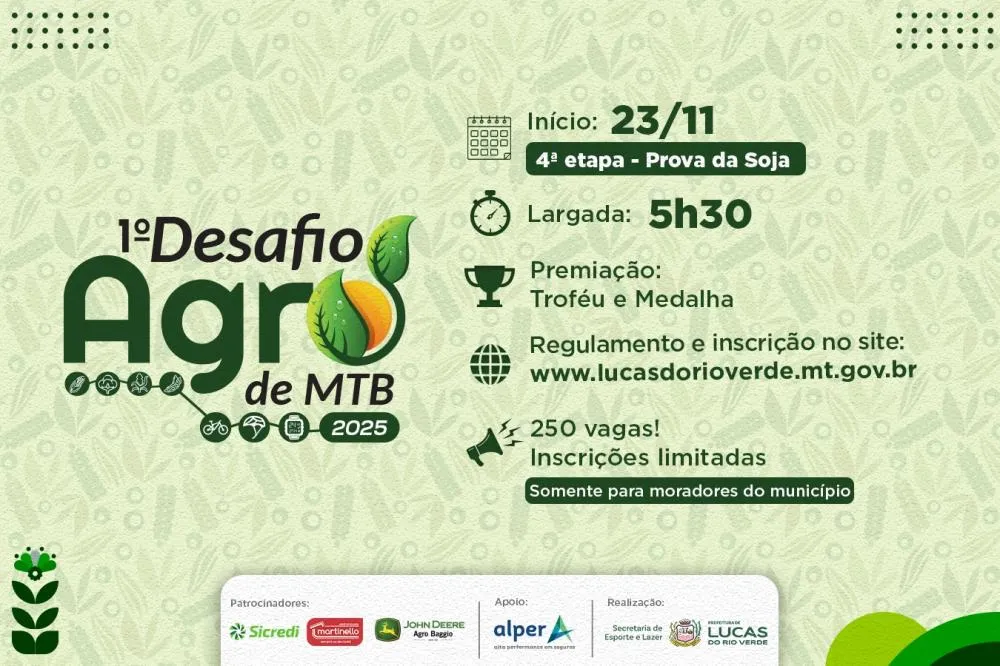 MTB: Quarta Etapa do Desafio Agro está com inscrições abertas