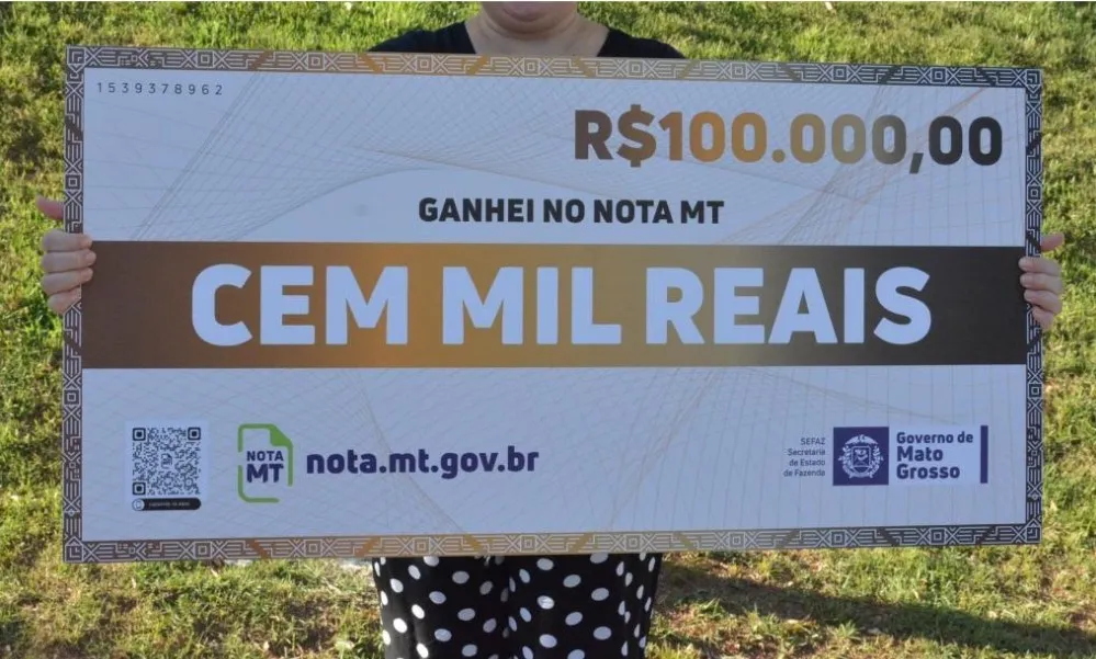 Mais de 10 mil pessoas foram sorteadas pelo Nota MT em 2025