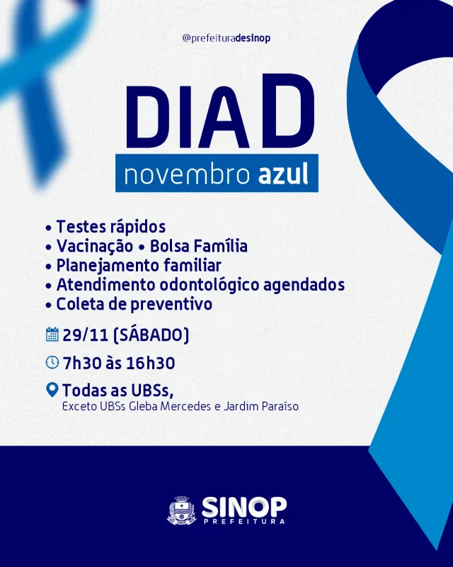 Prefeitura faz “Dia D” da saúde do homem neste sábado (29) nas UBS’s; veja os serviços