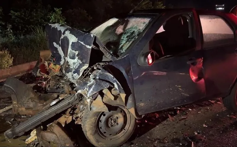 Motorista de Pálio faz zigue-zague na pista, bate de frente com Strada e morre em Tangará da Serra