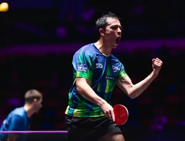 Hugo Calderano vira 2º do mundo e celebra melhor ranking da carreira: “Mais um 'check' da lista”