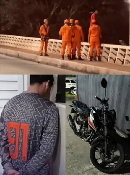 Resgatado em viaduto, homem é identificado como suspeito de roubo contra PM