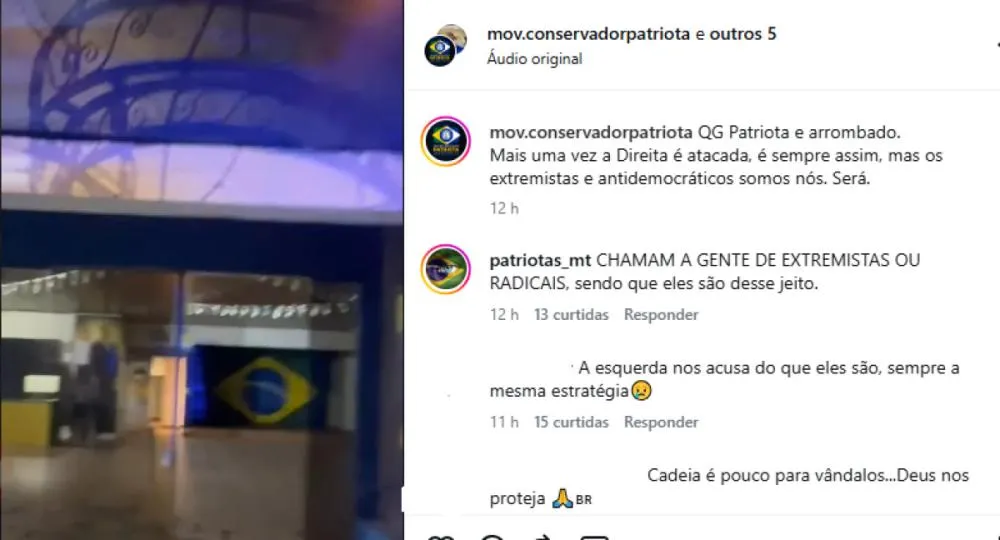 QG bolsonarista é atacado e seguidora pede prisão para vândalos; 'extremistas somos nós?'