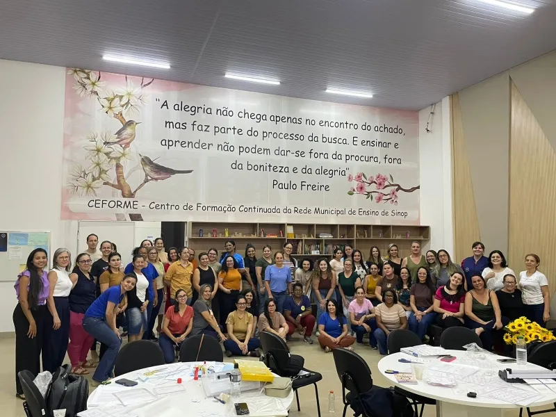 Prefeitura de Sinop promove formação do programa Alfabetiza MT para professores da rede municipal
